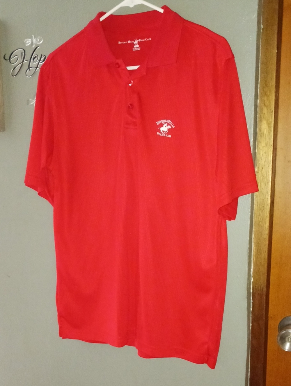 Beverly Hills Polo Club Men's Red Golf Polo Shirt